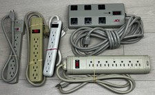 Outlet Safety Surge Protector Plug AC Wall Power Strip Extension Lot Of 6 VTG