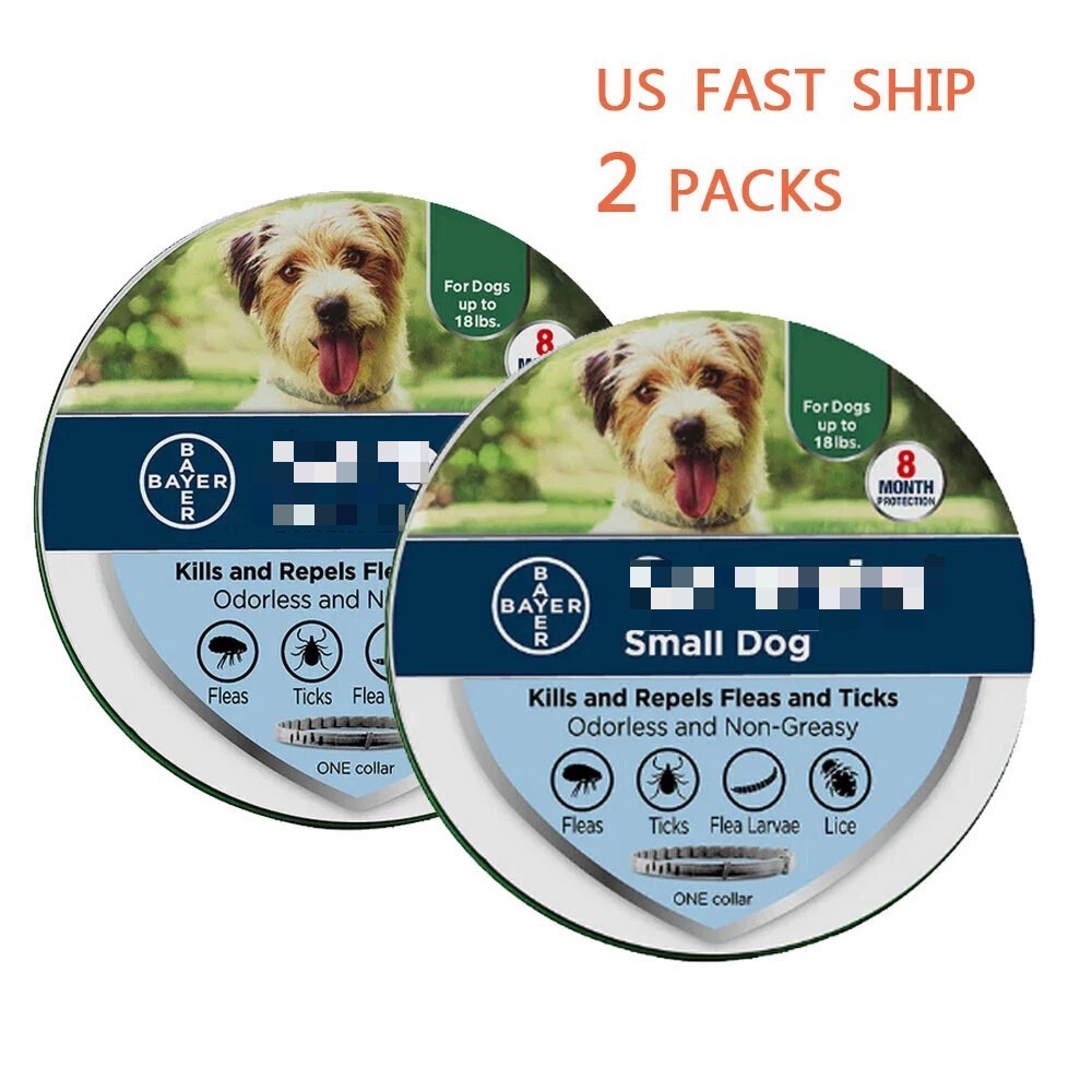 Small Dog Collar 8 Months Protection 2PACK Flea & Tick 38cm