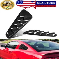 2PC Quarter Side Window Louvers Black Sun Shade Cover for Ford Mustang 2005-2014