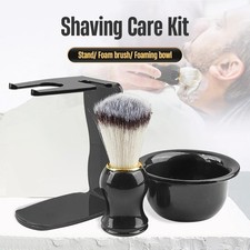 3in1 Men Shaving Set Synthetic Badger Brush Soap Bowl Stand
