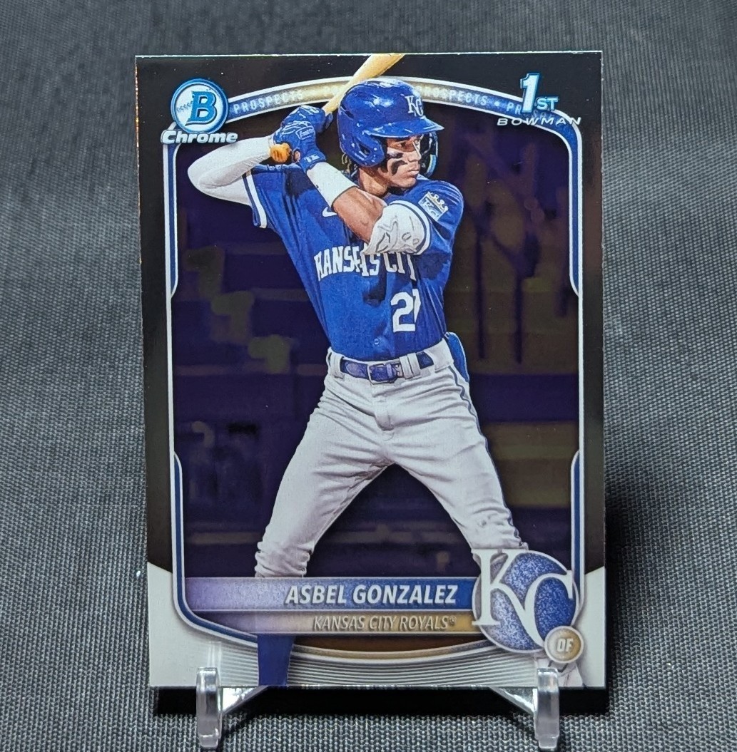Asbel Gonzalez 1st Chrome Prospect Rookie 2025 Bowman Card #BCP-4 Royals
