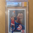 Upper Deck 1991-92 Dominique Wilkins #79 Autograph Game Used Patch Atlanta Hawks