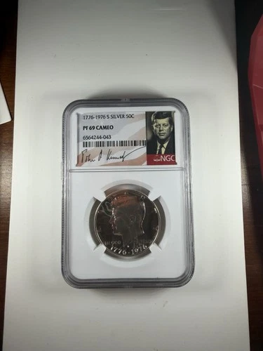 1976 S Silver Kennedy Bicentennial Half Dollar NGC PF69 Cameo