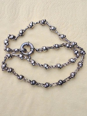Collier Chaîne Authentique AGATHA Maille Grains 40 cm - Photo 1/4