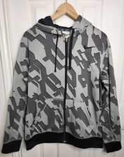 EUC Nike Black Grey Full Zip Therma-Fit Swoosh Hoodie Men's Size M