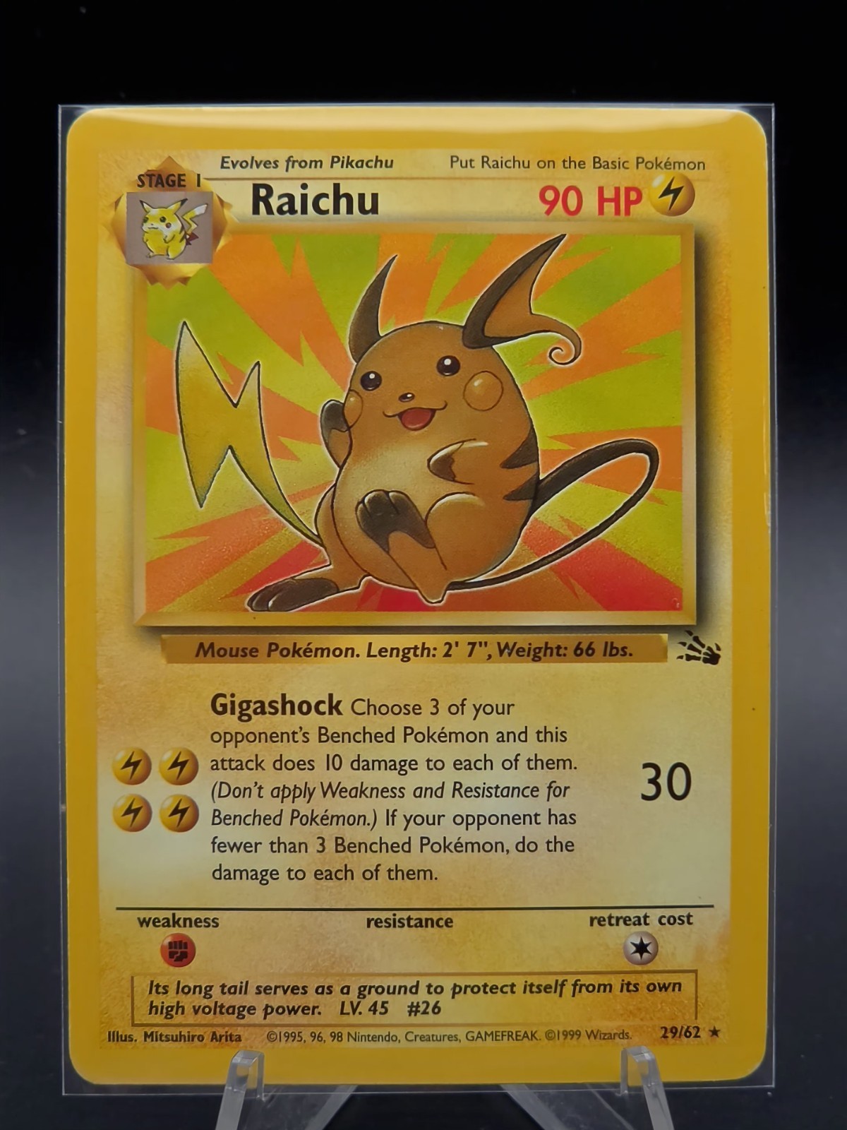 Raichu • Pokemon ((29/62) Fossil Set) ☆ Regular RARE ☆