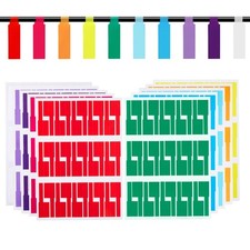 300 Pcs Cable Labels, Premium 10 Colors Wire Labels Electrical, Waterproof Co...