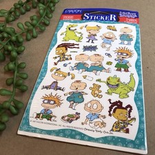 Vintage 1997 Nickelodeon RUGRATS Stickers  2 Sheets Y2K Cartoon Carlton NIP