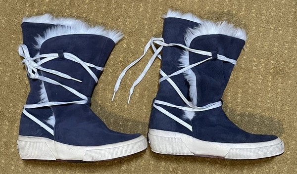 Women Suede Boots Navy 36