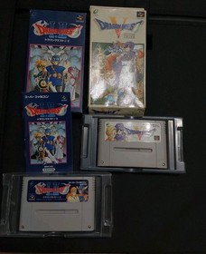 Super Famicom Dragon Quest 1+2, V 5 Boxed Bundle SNES SFC Japan Import-US SELLER