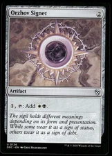 x1 Orzhov Signet - Commander: Aetherdrift - NM - MTG