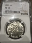 1939 Walking Liberty Half Dollar NGC MS 64