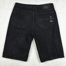 VTG Marithe Francois Girbaud Jean Shorts Mens 36 Black Skater Baggy 90s Y2K