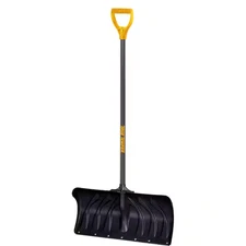 Snow Shovel Strong Poly D-Grip Steel Handle 38.3 in. Plastic Sturdy Poly Blade