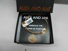 Alex and Ani Initial Q Bracelet Expandable Bangle Rafaelian Gold NWT/Box/Card