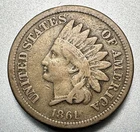 1861  INDIAN CENT   VG/FINE   BETTER DATE  #1615