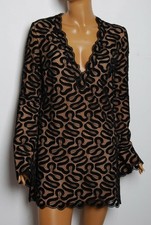 Stella McCartney Women Dress Lace V-Neck Long Sleeve Bodycon Wrap Size IT 42 S