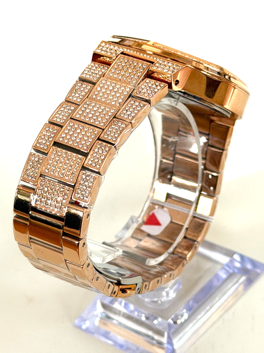 MICHAEL KORS 腕時計 MICHAEL KORS MK6992 Lennox Womens Rose Gold-Tone Crystal Pave