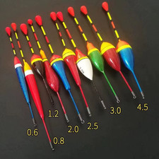 10Pcs Fishing Float Bobber Set Mixed Size Light Stick Buoy Fishing Accessories