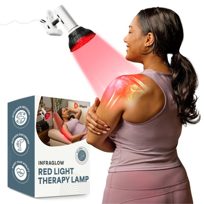 InfraGlow NIR & Red Light Therapy Lamp - Infrared Red Light Therapy Bulb with...