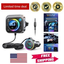 Hands-Free 96W Bluetooth 5.4 Car Adapter with 3 Charging Ports - Air Vent Design