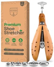Premium Professional 2-Way Wooden Shoe Stretcher for Men, Shoe Widener Stret...