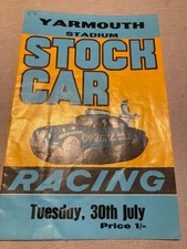 GREAT YARMOUTH STADIUM BANGER / STOCK CAR RACING PROGRAMME - 1968