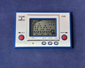 Nintendo Game & Watch Silver Fire RC-04 Wide Screen 1980 with Box Tested