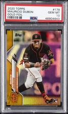 2020 TOPPS GOLD FOIL #178 MAURICIO DUBON PSA 10
