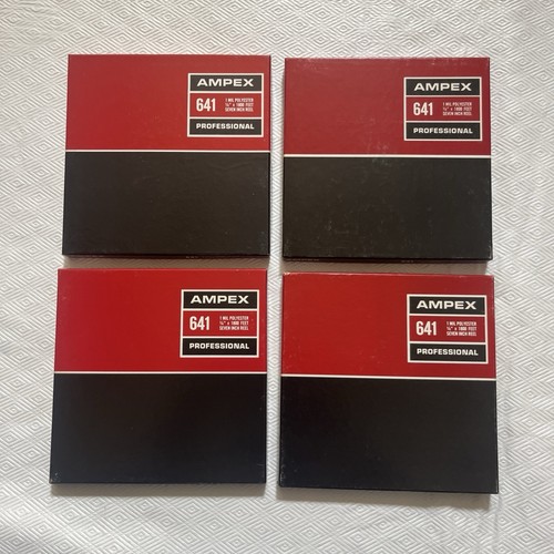 Lot of 4 Vintage AMPEX 641/1800 REEL TO REEL 7" TAPES PRE-RECORDED
