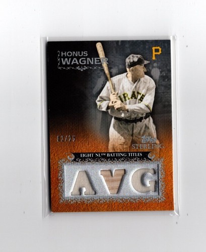 Topps Sterling 2009 Honus Wagner HOF (3) Game Used Bat/Jersey 2/25 SP Pittsbirgh