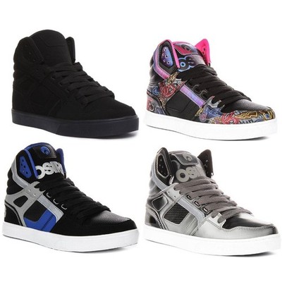 Osiris Clone Herren Schnürschuhe High Top Skate Trainer In Schwarz Mono Größe UK 6 - 12