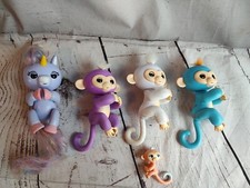 Fingerlings WowWee Electronic Interactive Kids Toy Lot Of 4 Monkeys And Unicorn
