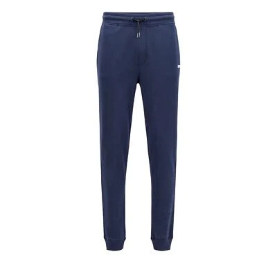 Hugo boss Cotton-Blend Survêtement Pantalons With Logo Detail Couleur Bleu - Photo 1/3