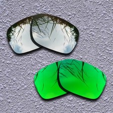 Silver Green Polarized Replacement Lenses For-Oakley Holston
