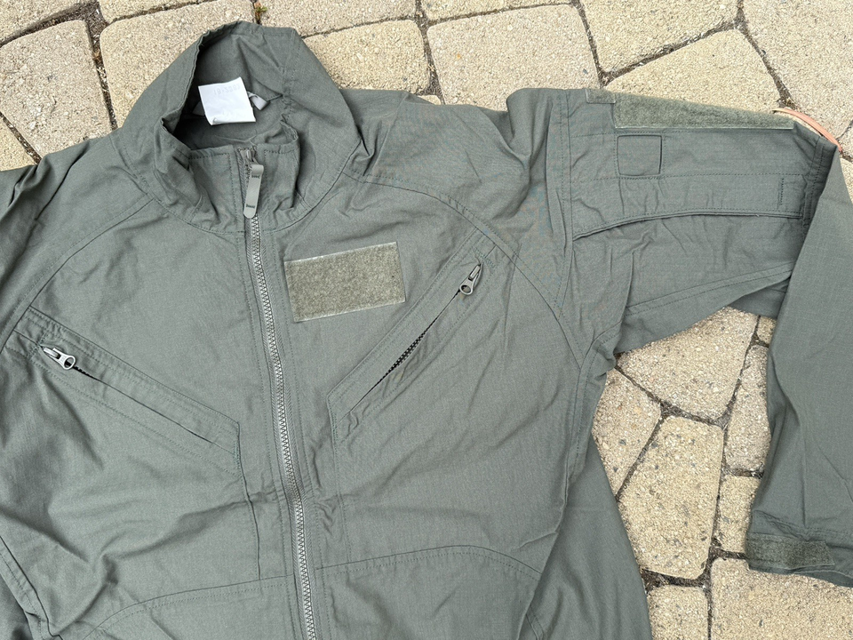 massif-navair-2-piece-flight-suit-jacket-nomex-fr-sage-green-new-nwot
