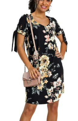 Viskose Kleid Sommerkleid schwarz Größen 34-36-38-40-42-44 wählbar Neu 978511