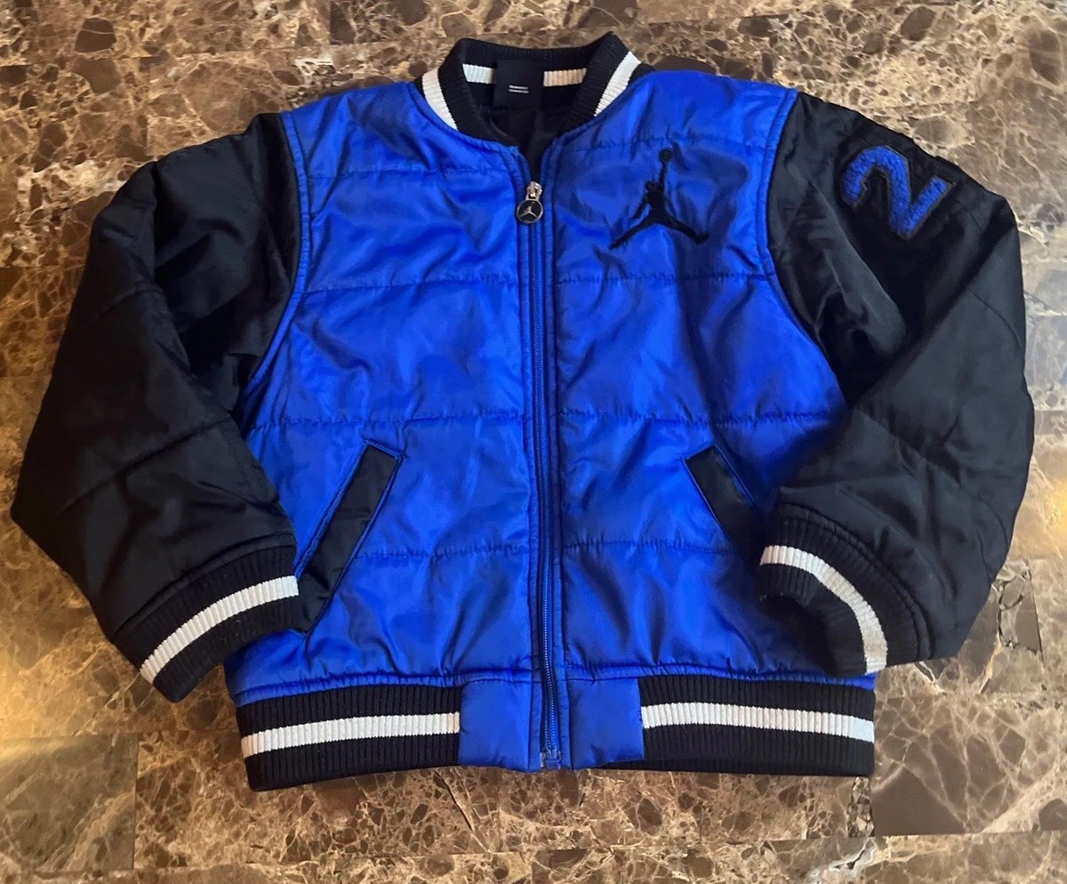 Nike Air Jordan Bomber Jacket Youth Boys Sz 7 Jumpman Quilt Lined 