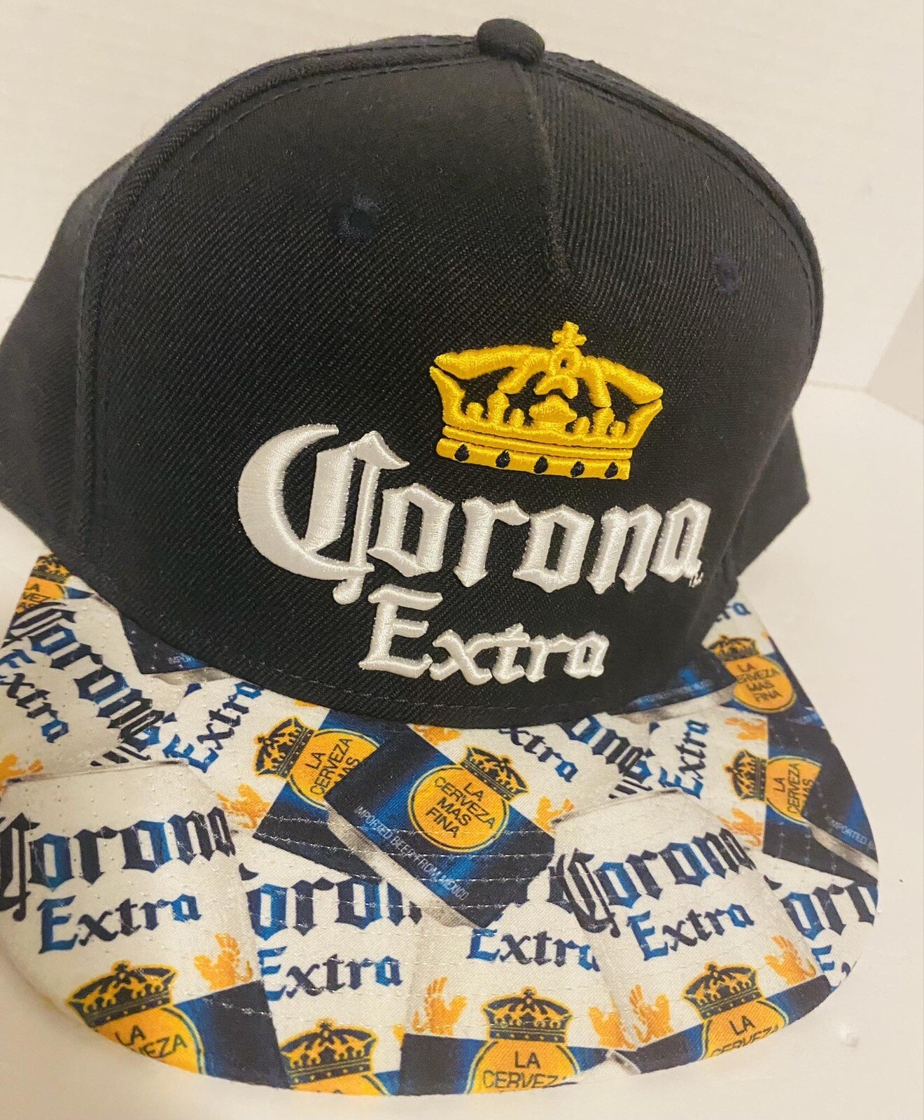 Corona Extra Adjustable Snap Back Hat Large Brim … - image 22