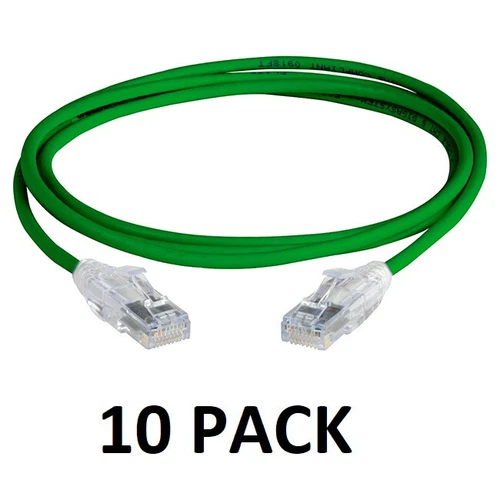 10x Cablexpress Mini CAT6 RJ45 568B UTP Slim Clear Boot Cable 298704 - 14ft