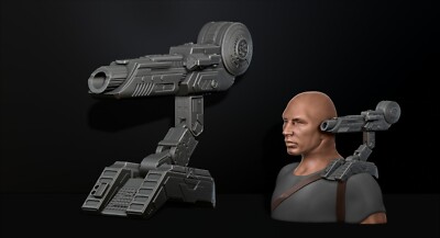 Predator Shoulder Cannon plasma Two Size File STL   OBJ for 3D Printing