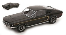 1968 Ford Mustang GT FASTBACK 1:18 Scale Model Car Black Diecast Models...