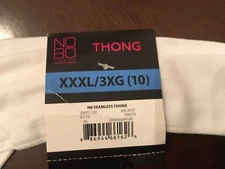 No Boundaries WN SZ 3XXXL (10) WHITE Seamless THONG NEW WITH TAGS Nylon/ Spandex