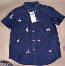 Polo Ralph Lauren Boys Plaid Button Down embroidered Shirt Size 5 NWT Free Ship