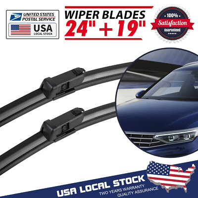 OEM Quality Windshield Pair 24''&19'' Wiper Blades For Volkswagen Passat 2012-2021