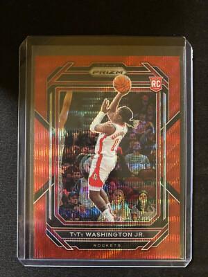 2022-23 Panini Prizm Ruby Wave #243 TyTy Washington Jr. - Houston Rockets