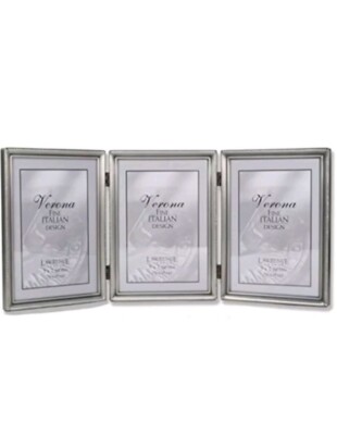 Lawrence Frames Tri-Fold Picture Frame Verona Pewter Photo 5x7 Triple ...