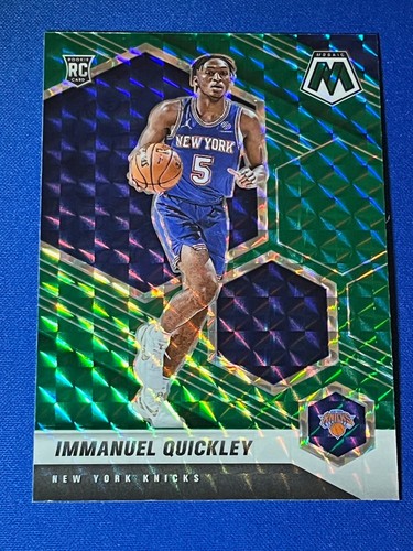 2020-21 Panini Mosaic Immanuel Quickley #208 Green Prizm Rookie RC NY ...
