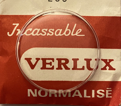 Verre De Montre VERLUX – Plexi Métallisé – Diamètre 33 Mm – NOS