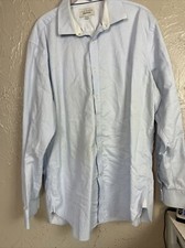 TED BAKER Endurance POWDER BLUE BUTTON DOWN LONG SLEEVE SHIRT Size 17 34/35